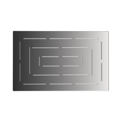 Picture of Single Function Rectangular Shape Maze Overhead Shower - Black Chrome