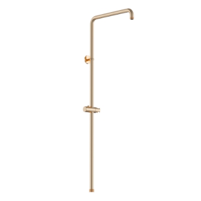 Picture of Exposed Shower Pipe with Hand Shower Holder, L-Type - Auric Gold