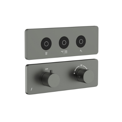 Picture of Exposed Part Kit of CLOUD Touch Shower System with 3 outlets - Graphite