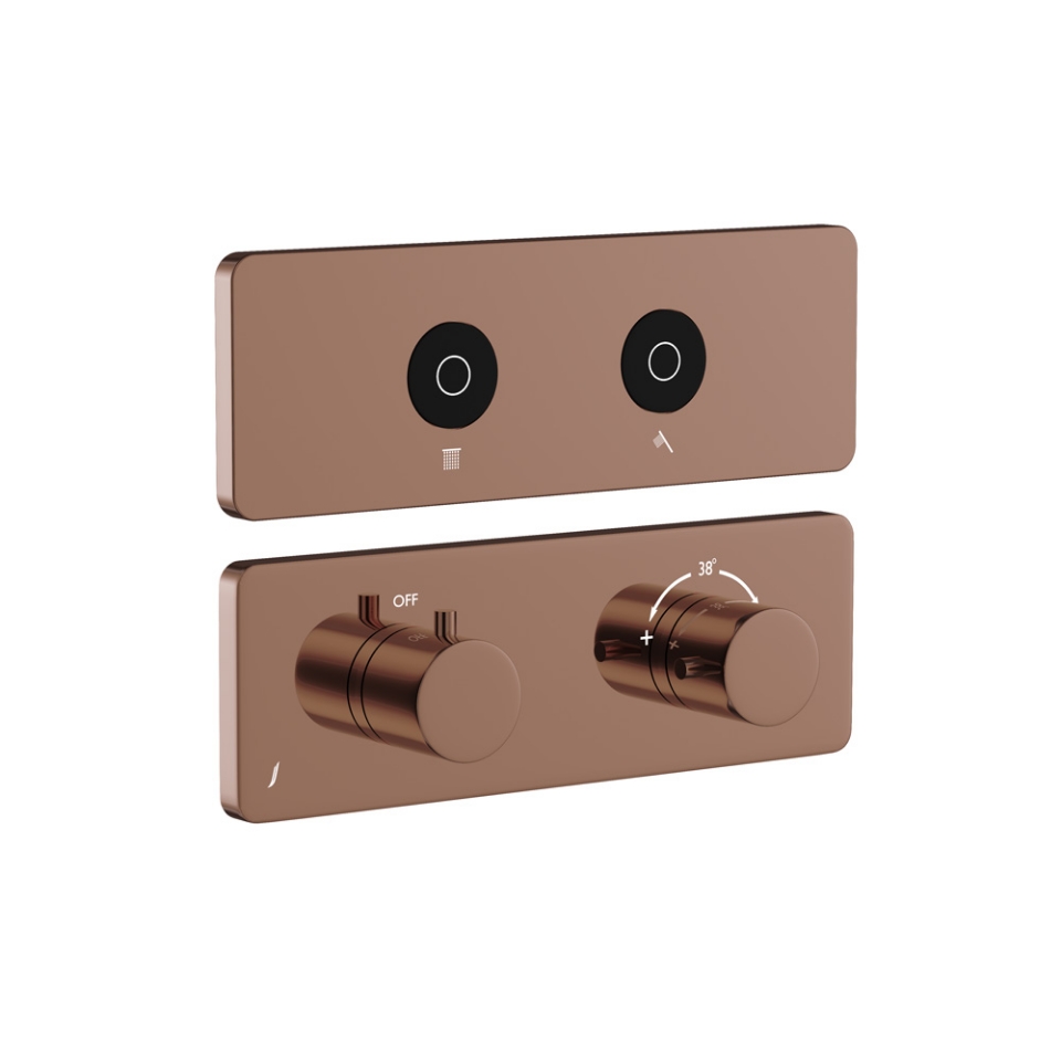 Picture of Exposed Part Kit of CLOUD Touch Shower System with 2 outlets - Blush Gold Bright PVD