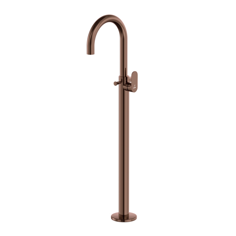 Picture of Exposed Parts of Floor Mounted Single Lever Bath Mixer - Blush Gold Bright PVD
