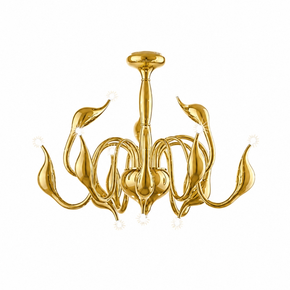 Picture of Meta Swan Ceiling Light - Gold