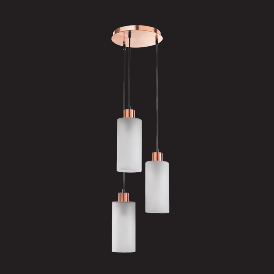 Picture of 3 Light frosted glass pendant