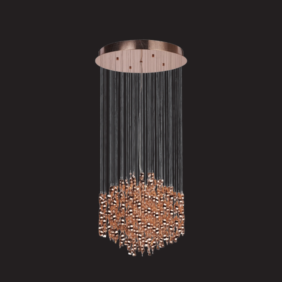 Picture of Metal string Ceiling Light -  Rose Gold