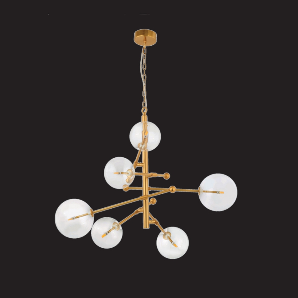 Picture of 6 Light Clear Glass Ceiling Light