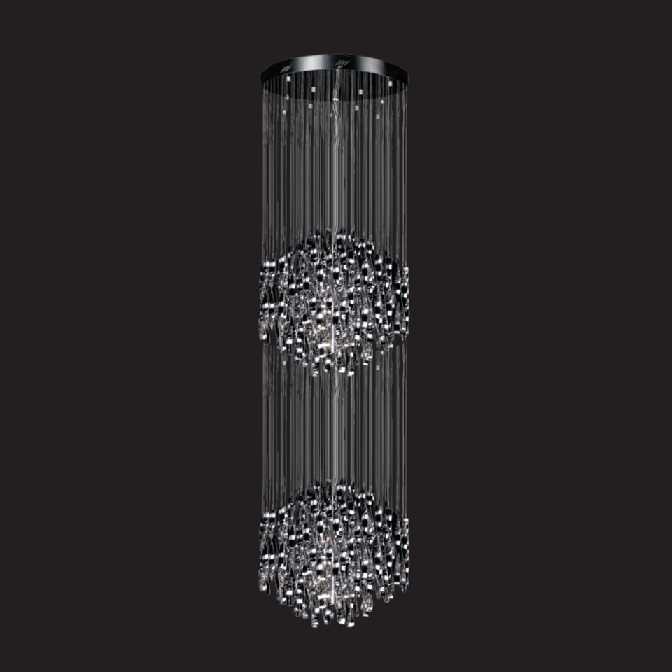 Picture of 2 Tier Metal string Ceiling Light - Chrome