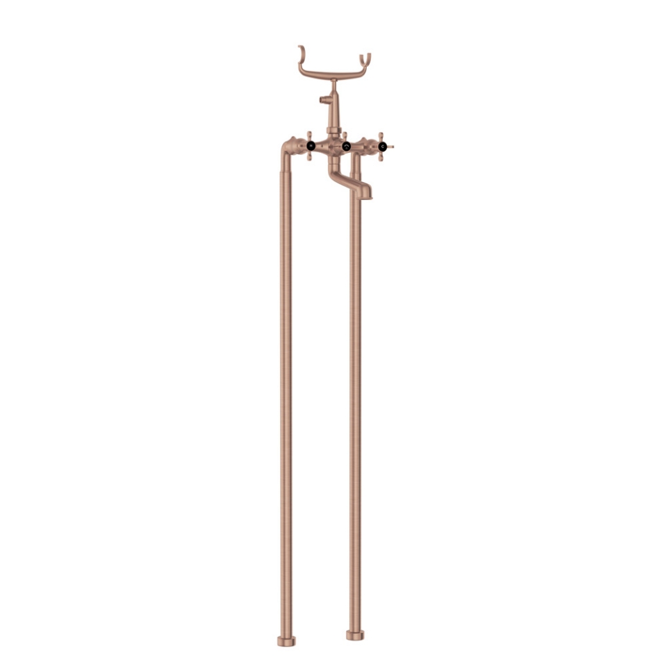 Picture of Bath & Shower Mixer with Telephone Shower Crutch - Antique Copper
