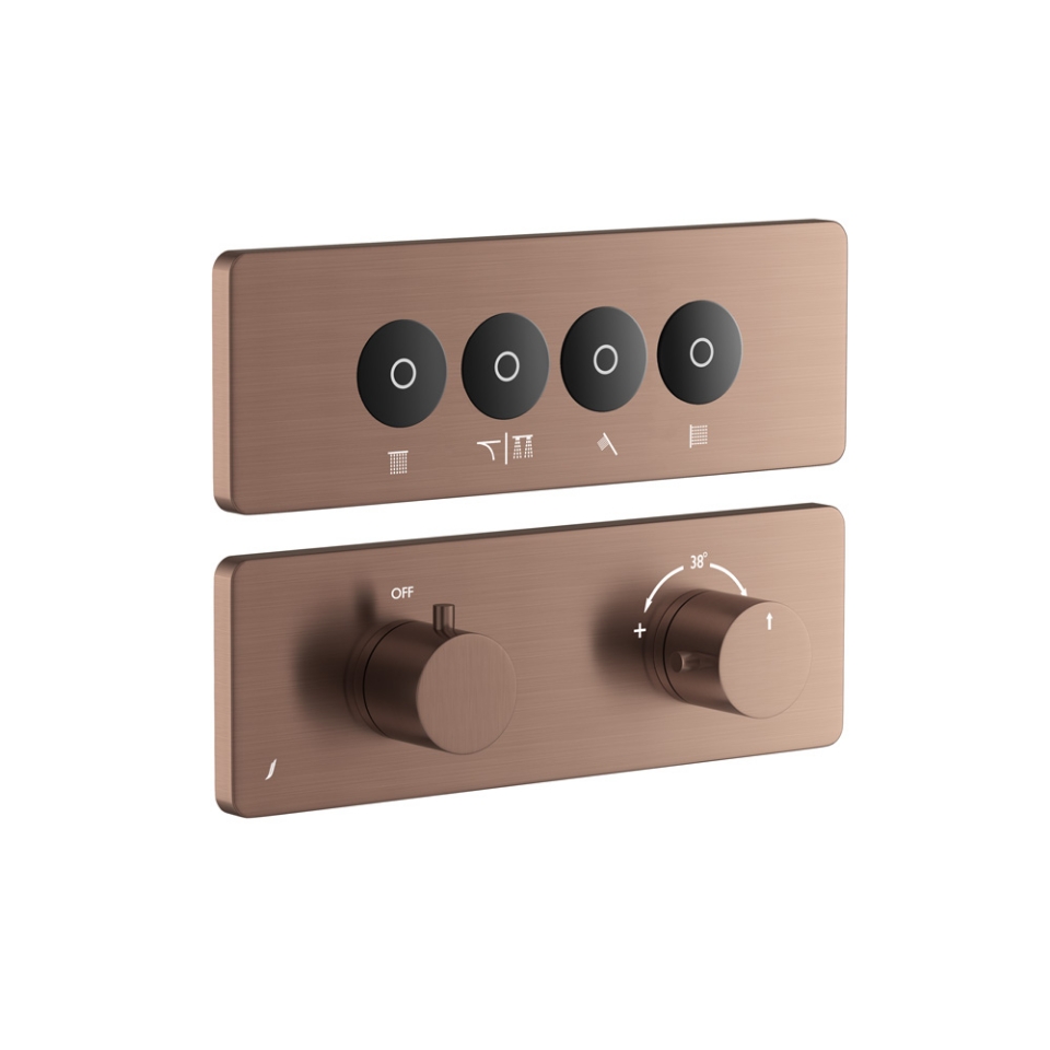 Picture of Exposed Part Kit of CLOUD Touch Shower System with 4 outlets - Antique Copper