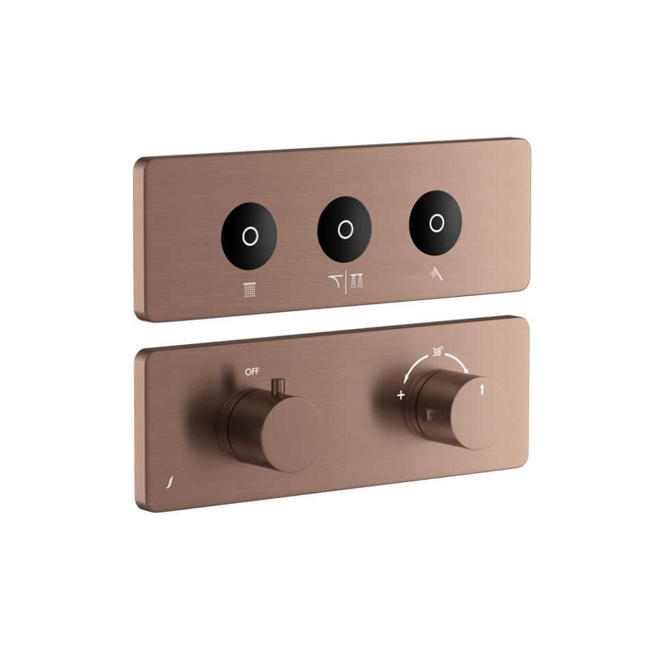 Picture of Exposed Part Kit of CLOUD Touch Shower System with 3 outlets - Antique Copper
